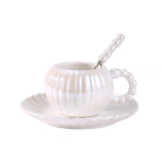 Marine pearl ceramic cup