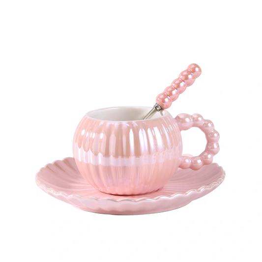 Marine pearl ceramic cup