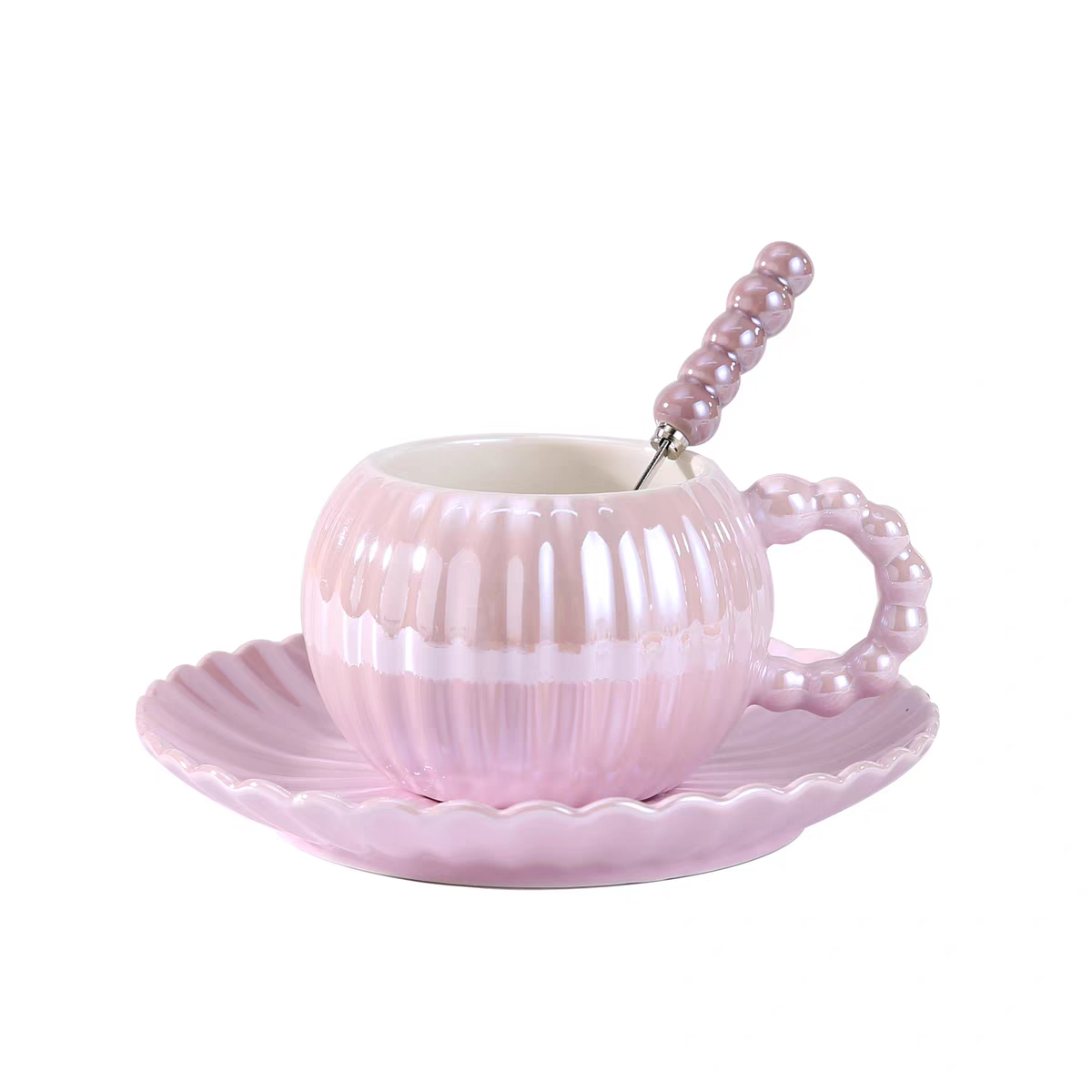 Marine pearl ceramic cup