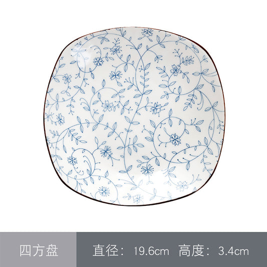 Japanese-style square plate