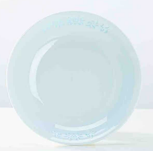 8-inch blue and white porcelain disc